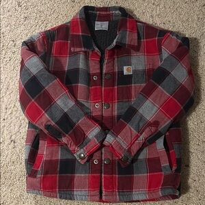 Carhartt Red and Gray Plaid Jacket